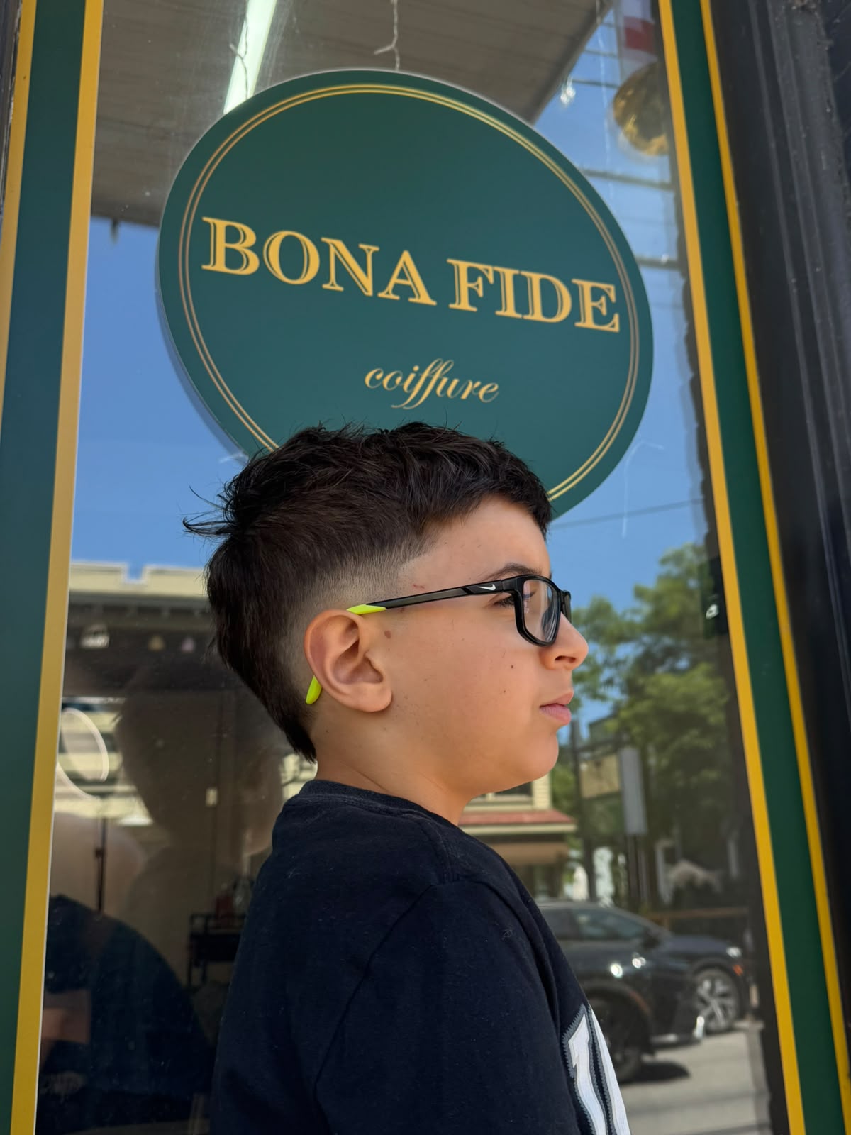 Modern mullet with tight fade
